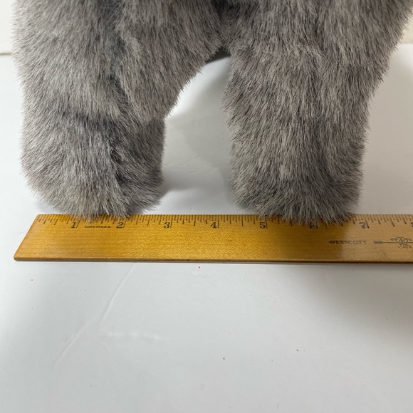 Homemade Gray Dog Artisan Crafted Firm Standing 15 Inch Tall Puppy Floppy Ears - Picture 10 of 12